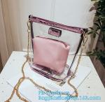 waterproof promotional clear tote pvc handle shopping bag, PVC mat waterproof