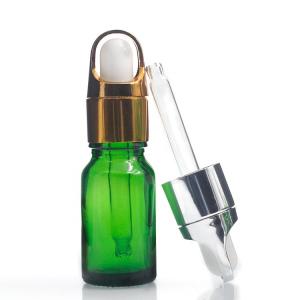 Wholesale Green 10ml Oil Dropper Glass Bottle With Customized Surface Handling from china suppliers