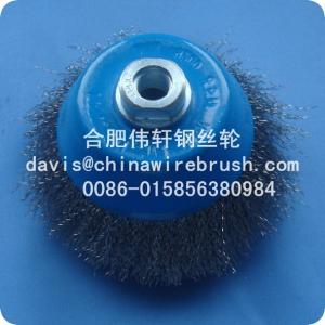 Wholesale 4&quot; Crimped Wire Cup Brushes---5/8&quot;-11 Nut from china suppliers