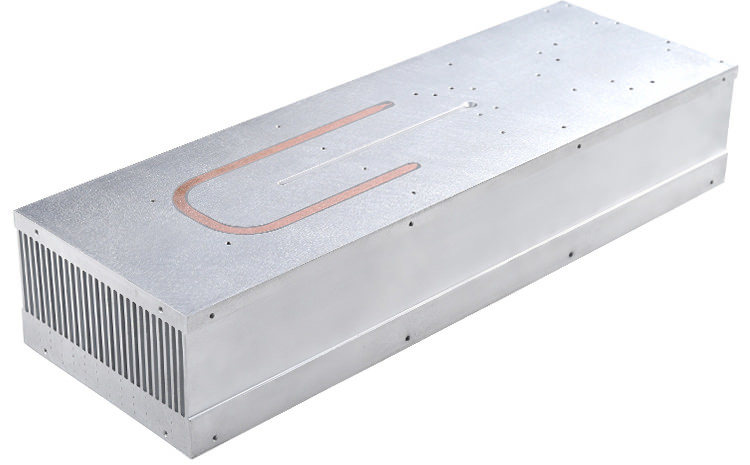 Silver Anodised Copper Pipe Heat Sink 6063 T5 Aluminum Alloy Cold Plate