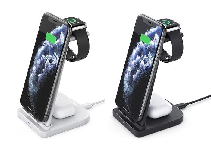 7.5w QI Enabled 3 In 1 Wireless Charging Station