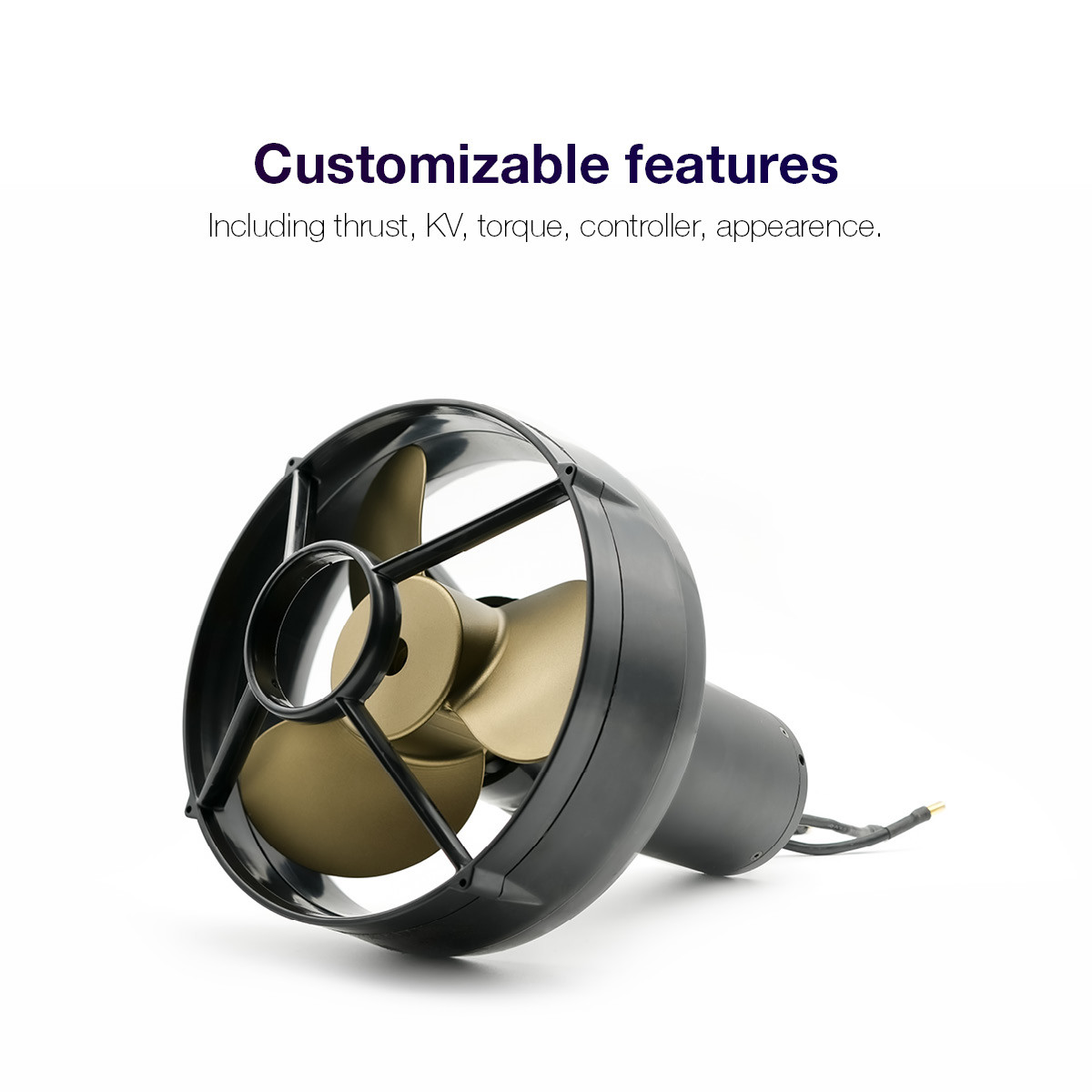 75KG Thrust Submersible Waterproof Brushless Motor For Underwater Thruster Efoil