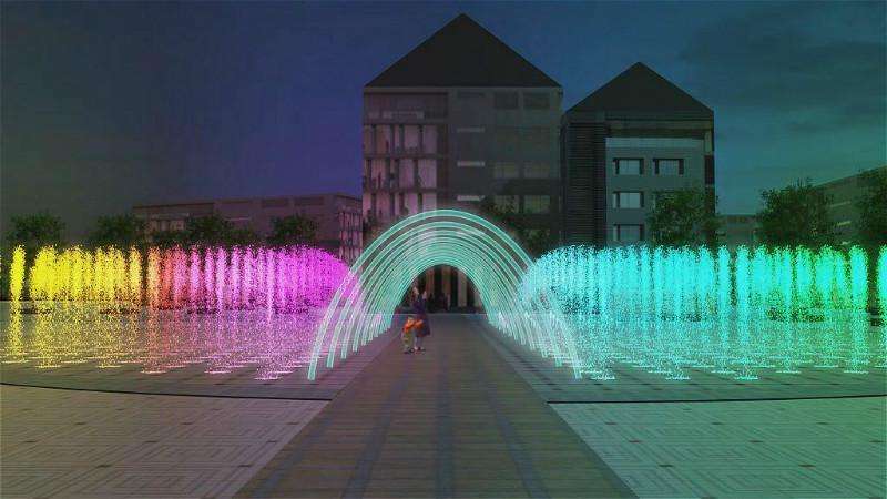 Granite Swimming Pool Jumping Jet Fountain High Spray