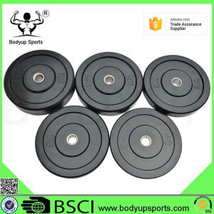 Wholesale Two Kinds of Logo Barbell Solid Rubber Bumper Plates from china suppliers