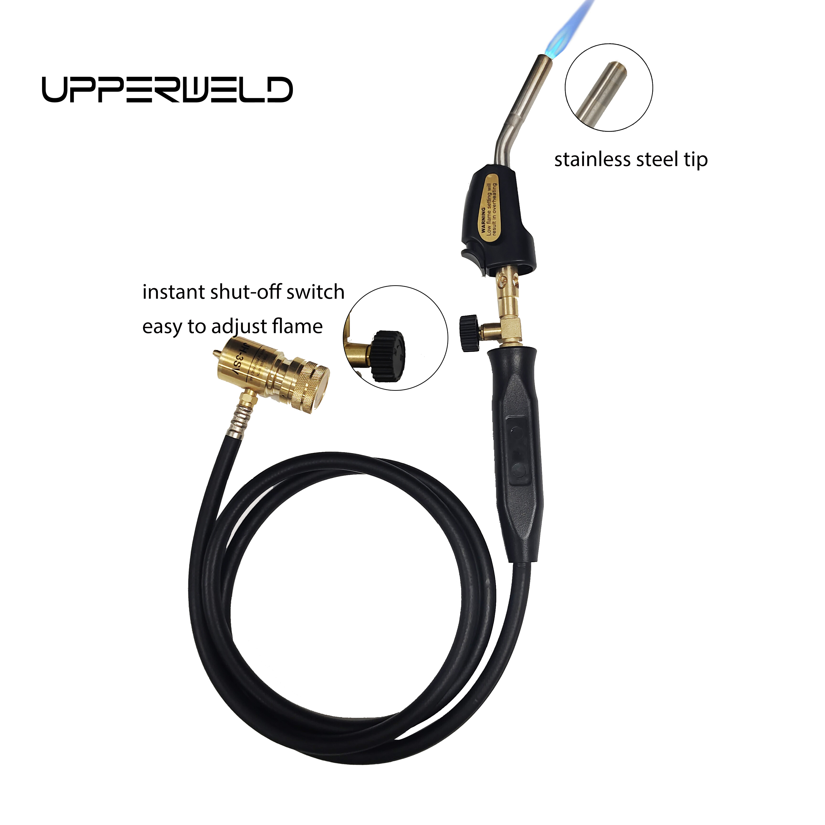 OEM Adjustable Flame Control Mapp Propane Torch with Self Ignition Trigger and 1.5m Hose