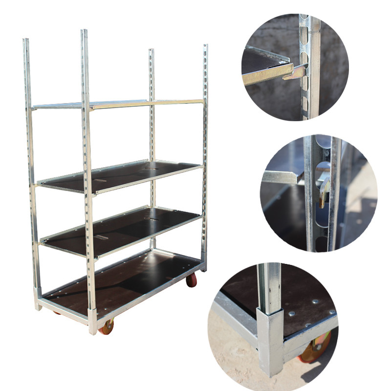 Greenhouse Rolling Plywood Dutch Flower Trolley Standard Container 1350mm