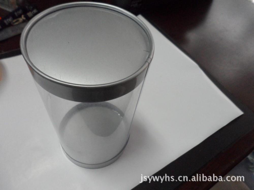 flower & money large box packaging round cylinder gift box small cylinder clear threaded plastic tube container with lid