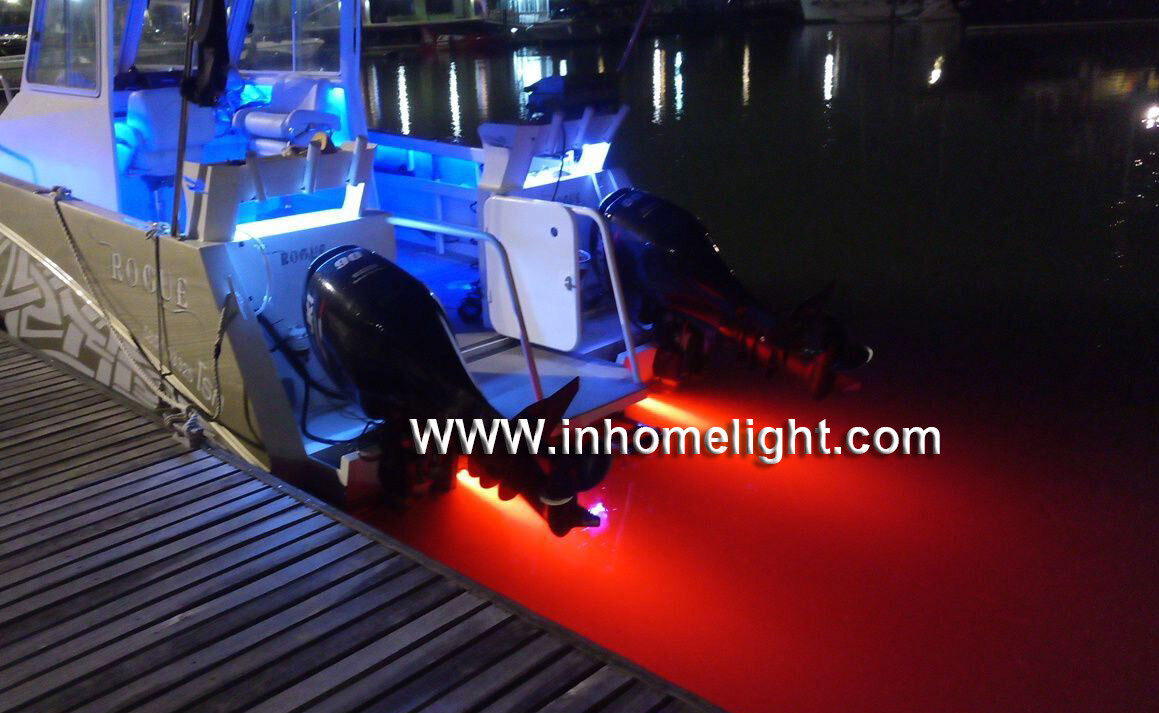 27W Bluetooth RGB LED Boat Light IP68 , Stainless Steel Underwater Light