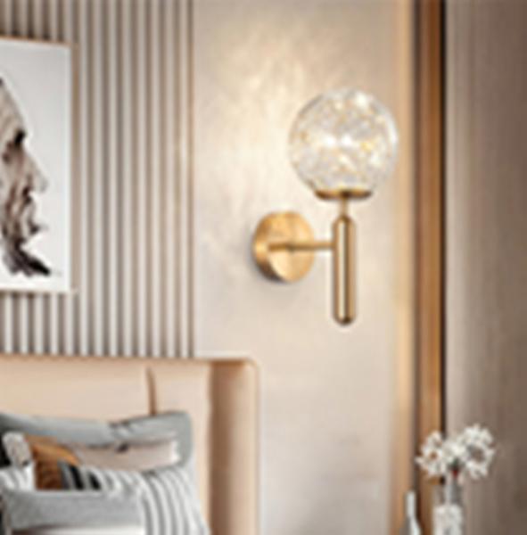 Modern Decorative Full Star Wall Lamp Black Gold for Children Bedroom Living