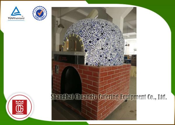 Napoli Gas Italy Pizza Oven Ceramic Tiles Lava Rock Baseplate , Commercial Pizza