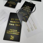 Wholesale Cloth Tag Gold Foil Printing Tag For Garment Jeans Customized Coated