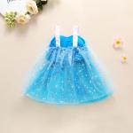 120CM Elf Light Blue Mesh Children'S Dress Clothing For Toddlers