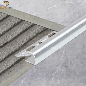 Wholesale 11mm Tile Edge Protection Strip , Polish Silver Round Aluminum Strip For Tiles from china suppliers