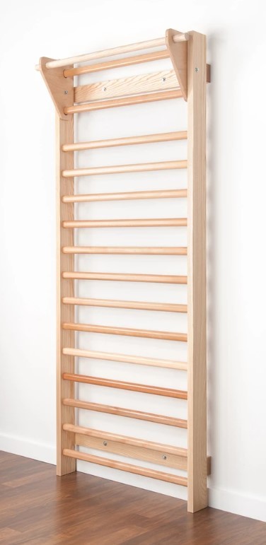 Wooden Freestanding Gymnastic Swedish Ladder 35x7x110in
