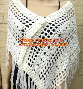 Wholesale Crochet Scarf Women Pashmina Fur Designer Wrap Scarf Handmade Crocheted Multiwearing from china suppliers