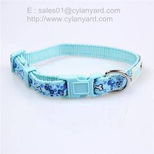 Wholesale Stylish double layered ribbon puppy collar, polyester dog collars from china suppliers