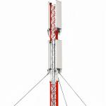 Galvanized Tubular Steel Radio Antenna Guyed Cell Tower Mast ASTMA123