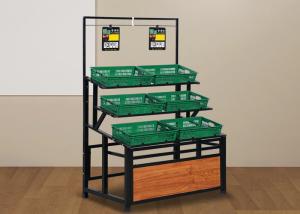 Wholesale Waterproof Q235 Steel Vegetable Display Rack 3 Tier Metal Basket Stand from china suppliers