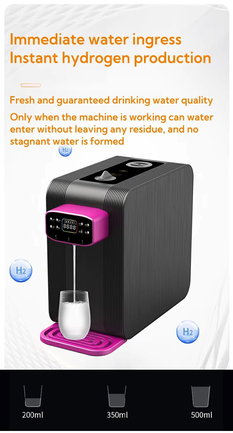 Hydrogen-rich Water Dispenser With Hot Water Filling Systems Hydrogenation Injection Water Purifier