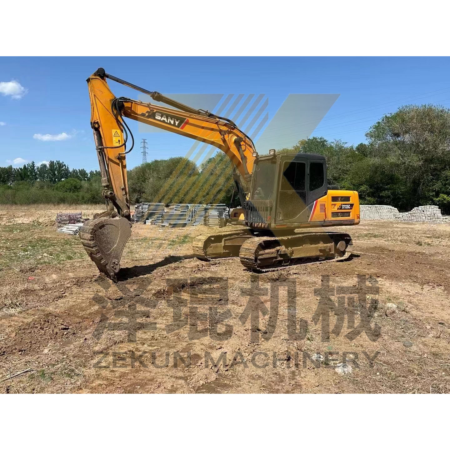 Sany SY135 Pro Crawler Excavator 0.6 m3 Bucket Capacity 2001-4000 Working Hours Used