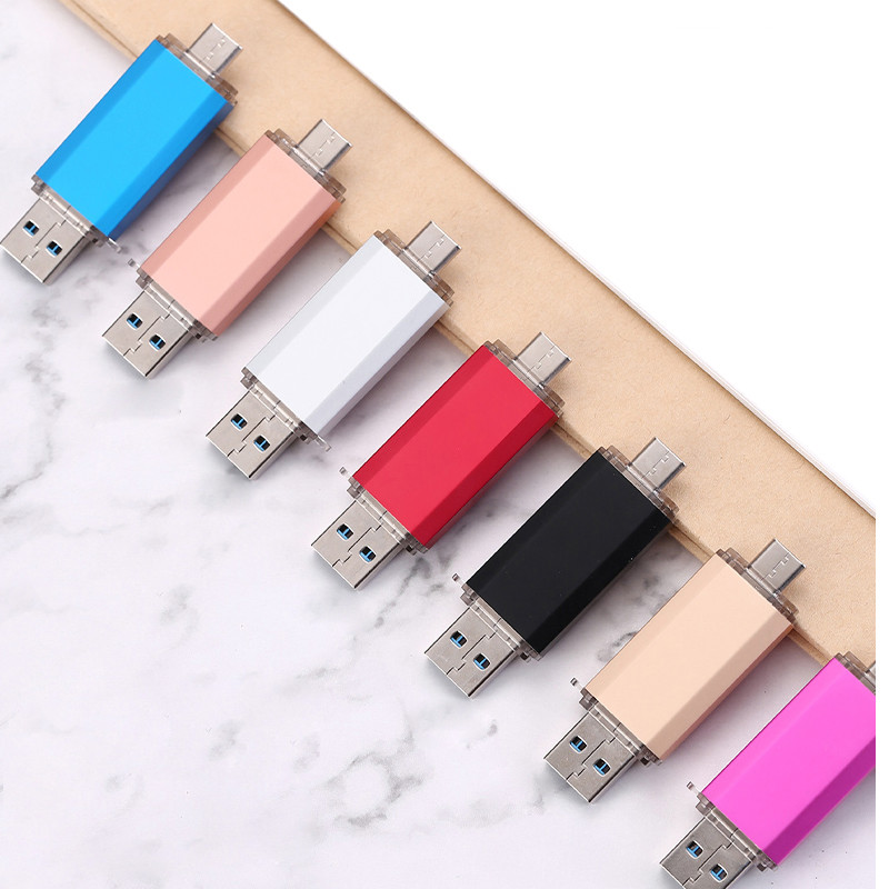 2.0 3.0 Metal Usb Stick Otg Android 256GB 512GB 30MB/S Print Logo
