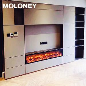 Wholesale 1800mm Infrared Electric Fireplace Insert Black Frame Artificial Fire from china suppliers