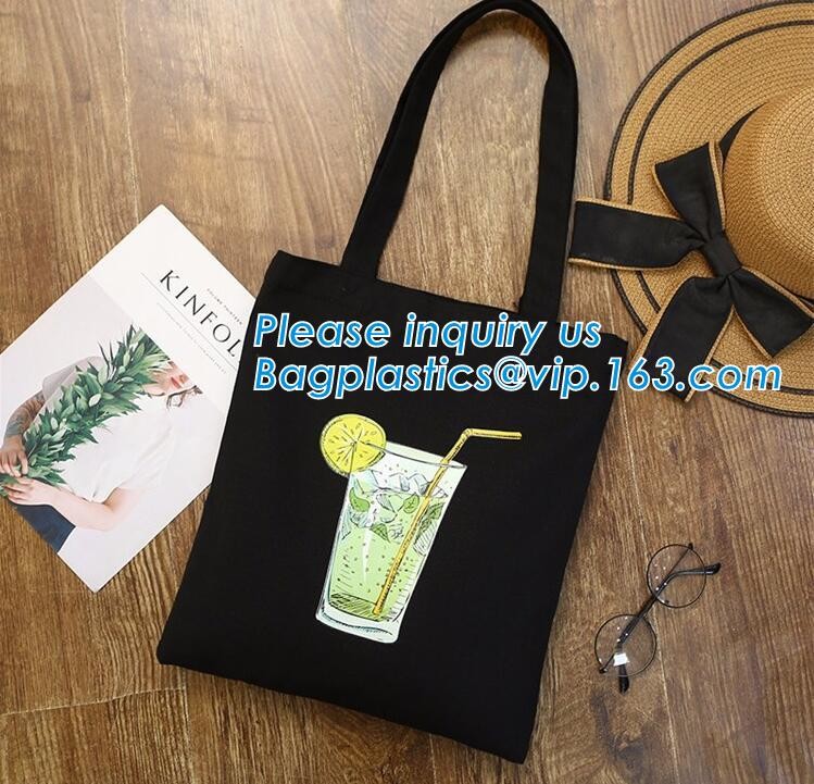customized professional wholesale tote bag cotton canvas bags,Colorful pattern heat transfer printing custom canvas bag