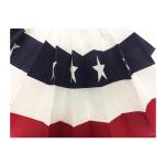 Pleated Fan Cotton Polyester Advertising Banner Flags