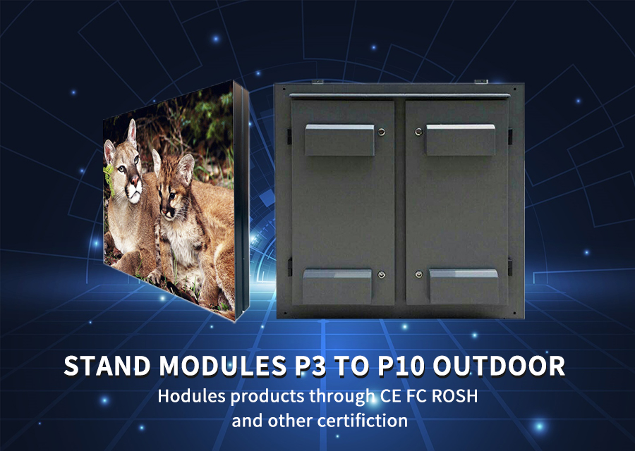 Energy Saving Fixed Rental LED Display Outdoor 6500cd/Sqm Brightness