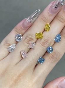 Wholesale Certified Synthetic Diamonds round loose diamond lab grown diamonds jewelry CVD rings from china suppliers