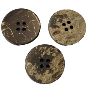 Wholesale ODM Natural Coconut Buttons 4 Hole 38L Round Shape Fashionable from china suppliers