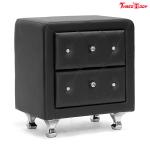 Crystal Tufted Upholstered Contemporary Bedroom Furniture Faux Leather