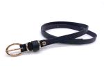 Gold Buckle 1.5cm Women Skinny Leather Belt For Dress