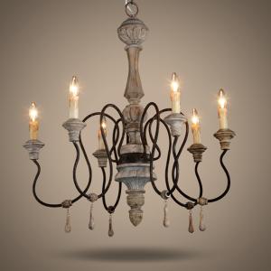 Wholesale White washed wood sphere chandelier (WH-CI-30) from china suppliers
