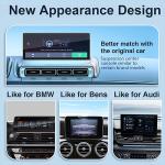 NEW 11.3 inch UHD 4K WIFI Dashcam Wireless Carplay Android Auto Rearview Car DVR