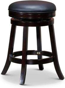 Wholesale Black Padded Counter Stools Indoor Living Creede Backless Swivel Stool Leather Seat from china suppliers