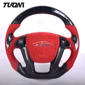 Wholesale Red Luxury Alcantara Honda Accord Carbon Fiber Steering Wheel LED Digital from china suppliers