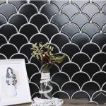 Dragon Scale Full Body Mosaic Ceramic Tiles Bathroom Background Wall Fish Scale