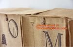 Custom-built hot sale jute clothes store receive cube storage basket, jute dirty