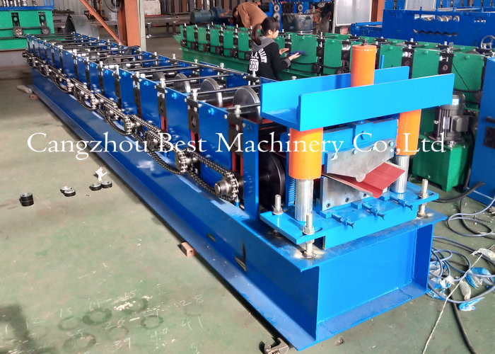 High Precision Ridge Cap Roll Forming Machine For Roof Tile / IBR Roof Sheet