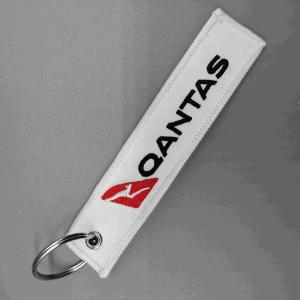 Wholesale Polyester Zinc Alloy Custom Embroidered Keychain Elegant Aviation Tag Keychain from china suppliers