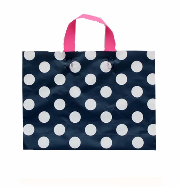 Hand Reinforced recycled disposable Customized Printing Logo Plastic shopping Die Cut Bag