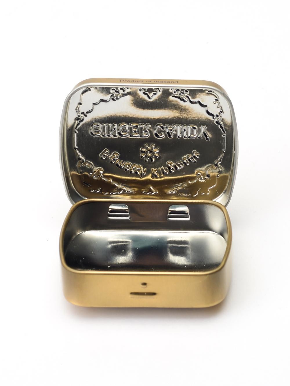 Cheap Mint Tins Gold Color Printed Small Tin Box with Lid Vintage Mint Tins