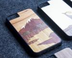 Ultra Slim Luxury Bamboo Wood iPhone Case Laser Personality Pattern OEM