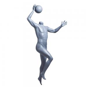 Wholesale Basketball Male Sports Mannequin , Matte Glass Fiber Headless Male Mannequin from china suppliers