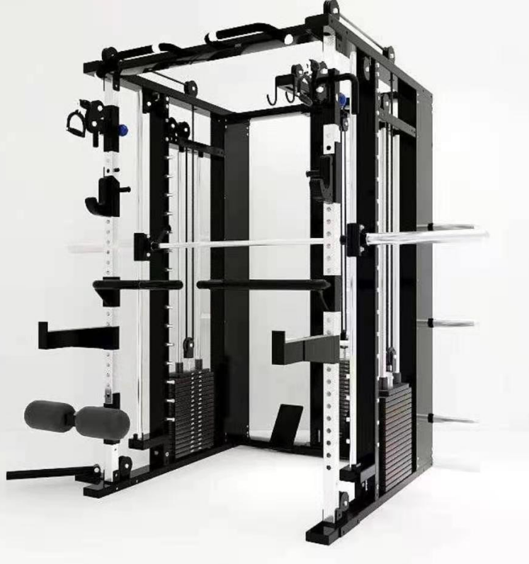 Gym Equipment Multi Functional Smith Machine With Weight Stack Cable Crossover Machine
