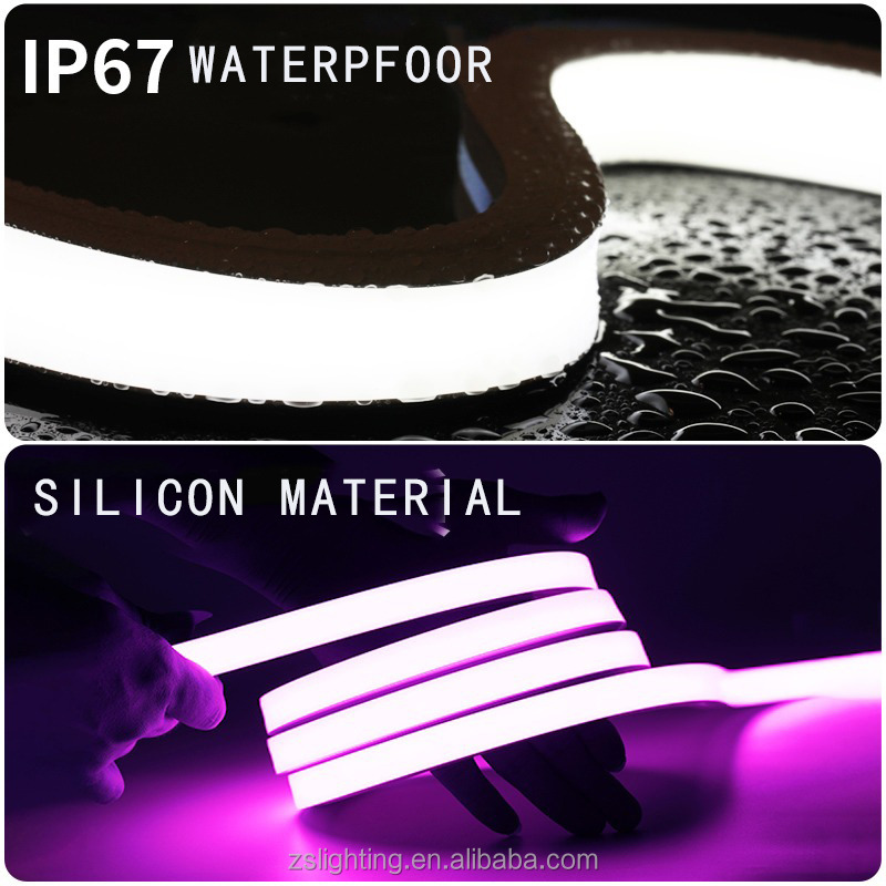 White Led Strip Lights 16.4ft/5m Neon Light Strip 12V Flex Waterproof Neon LED Strip Silicone LED Neon Rope Light For Kitchen Bedroom Indoor Outdoor
