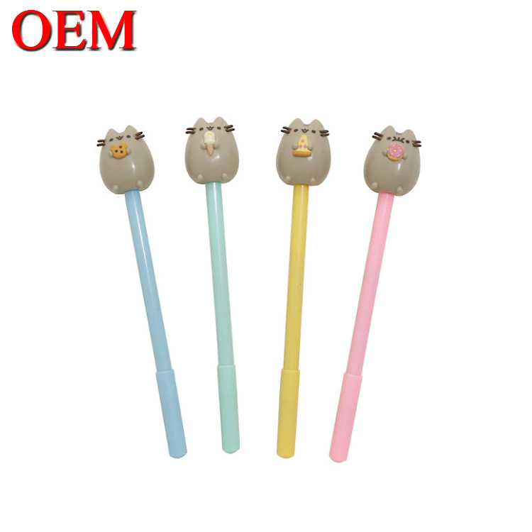 Customized ABS Cute Cat Toy Pen Topper OEM 3D Figure Pencil Topper