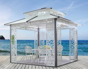 Wholesale China Cast aluminum outdoor sunshine pavilion metal pavilion garden Pavilion 1118 from china suppliers
