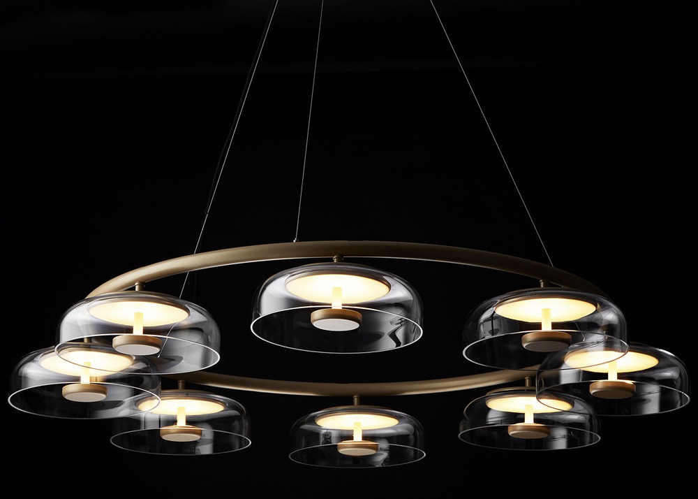 Modern Simple Indoor Led Bedside Hotel Gold Small Glass Table Lamp